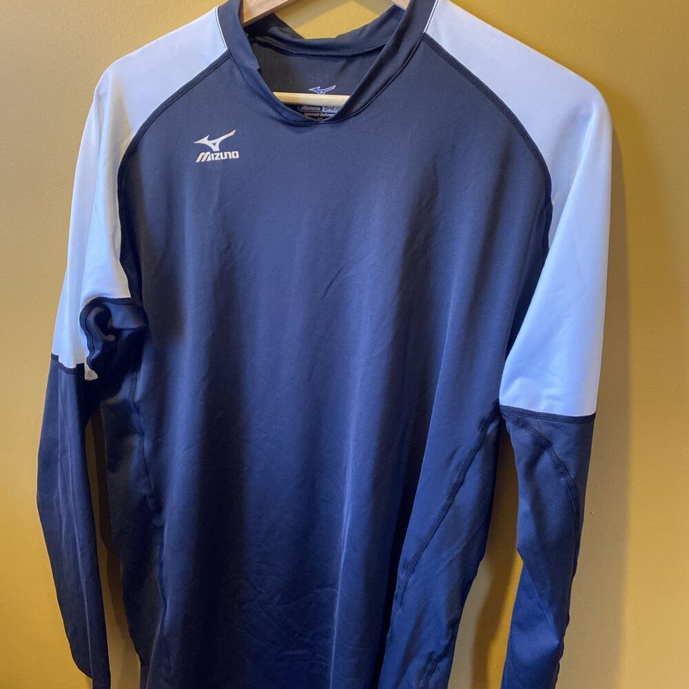 NWT Mizuno Women Volleyball Long Sleeve Jersey Tee Size XL DryLite Black & White